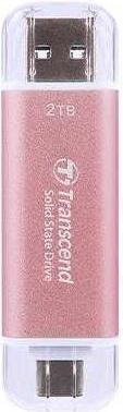 Transcend ESD310P Portable SSD 2TB mit USB 10Gbps Type-C und Type-A in Pink - Bild 1