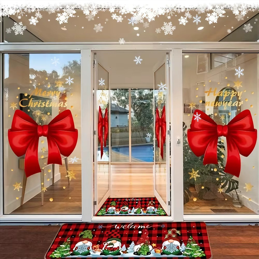 2-teiliges VIKAMA Weihnachts-Zwerg Teppich-Set mit Schneeland-Cartoon-Design, wasserabsorbierend, mehrfarbig, B/T: 120 x 40 cm und 40 x 40 cm - Bild 2