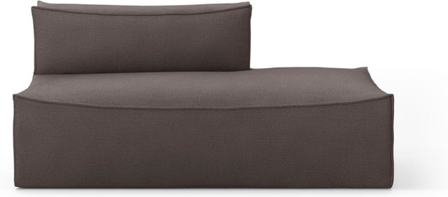 Ferm Living Catena Sofa Open End mit Stoffbezug und Massivholzrahmen in Braun und Grau - Bild 1