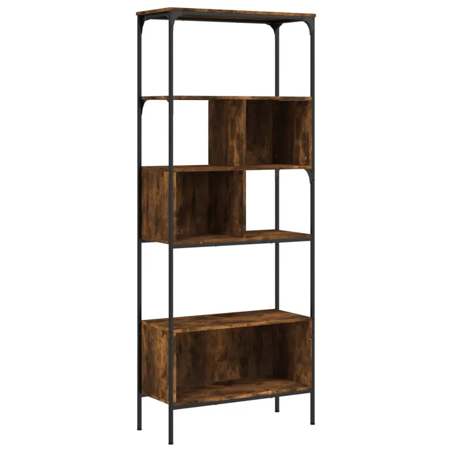 vidaXL Bücherregal mit 5 Böden in Räuchereiche und Industrial-Design, B/T/H: 76 x 33 x 188,5 cm - Bild 2