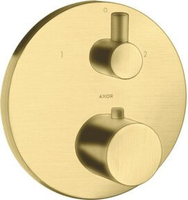 Hansgrohe Axor Uno Fertigmontageset UP-THM mit Abstell- und Umstellventil in Brushed Brass - Bild 1
