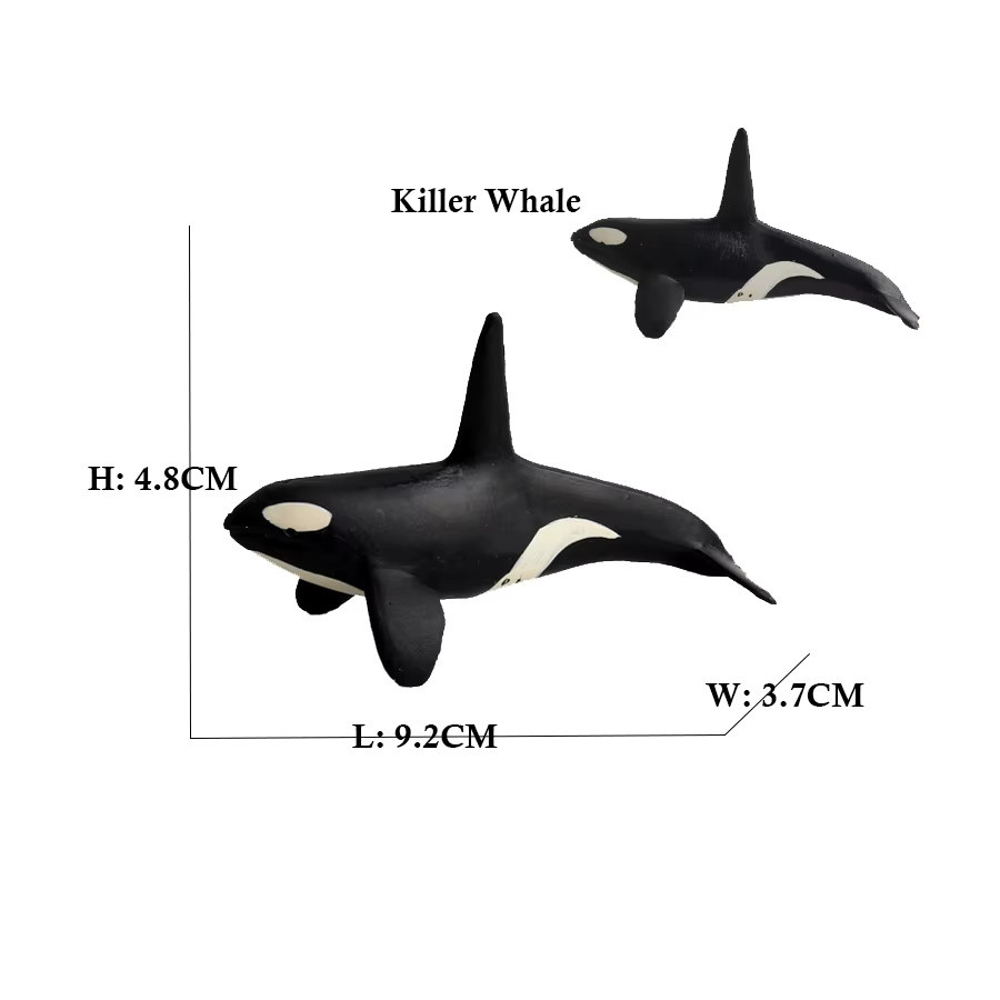 UTOMY Meerestier-Spielzeug Megalodon Beluga Piranha Killerwal Hai, Actionfigur, Plastikmodelle - Bild 2