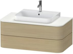 Duravit Waschtischunterschrank Happy D.2 Plus in Mediterraner Eiche mit 2 Schubladen, Wandmontage, B: 100 cm, T: 55 cm, H: 40,8 cm - Bild 1