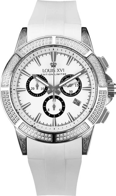 Louis XVI Chronograph, Quarz, Edelstahl, 43 mm, Silikon, Herren - Bild 1