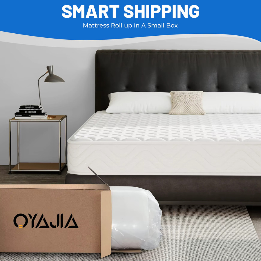 OYAJIA Hybrid-Federkernmatratze mit Memory-Schaum, Weiß, Höhe: 18 cm, Breite: 90 cm, Tiefe: 200 cm - Bild 3