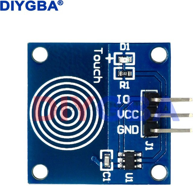 DNIGEF TTP223B 1-Kanal Kapazitives Touch Sensor Modul mit Jog Digital Touch Switch in Blau für Arduino DIY Kits - Bild 1