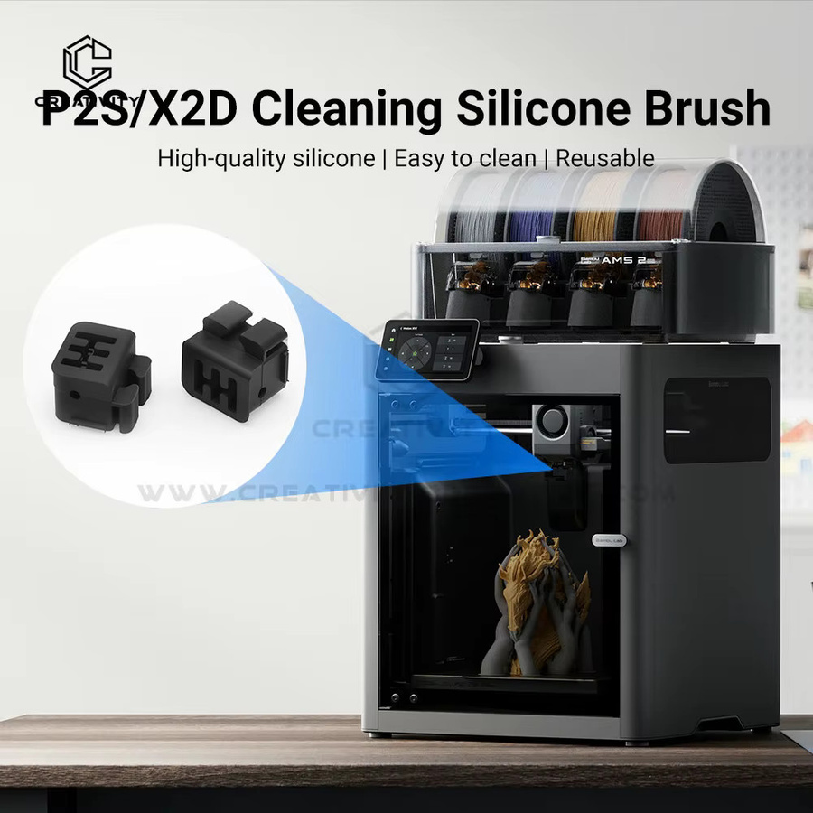 Bambu Lab P2S Düsenwischer Silikon-Reinigungspad für 3D-Drucker in Schwarz - Bild 2