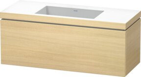 Duravit Waschtischunterschrank L-Cube c-bonded, wandhängend, mit 1 Auszug und medizinisches Elipsen-Ausschnitt, B/T: 120 x 48 cm - Bild 1