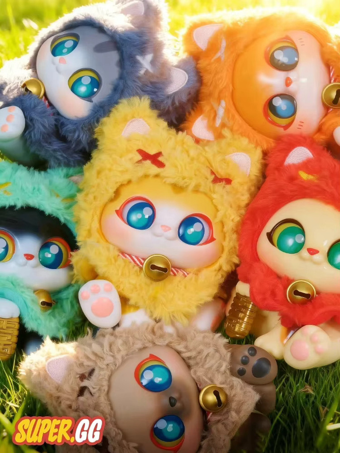 SUPERGG Lucky PICOCO Umhang Katze, Plüsch Blind Box, Maneki Neko Anhänger - Bild 5