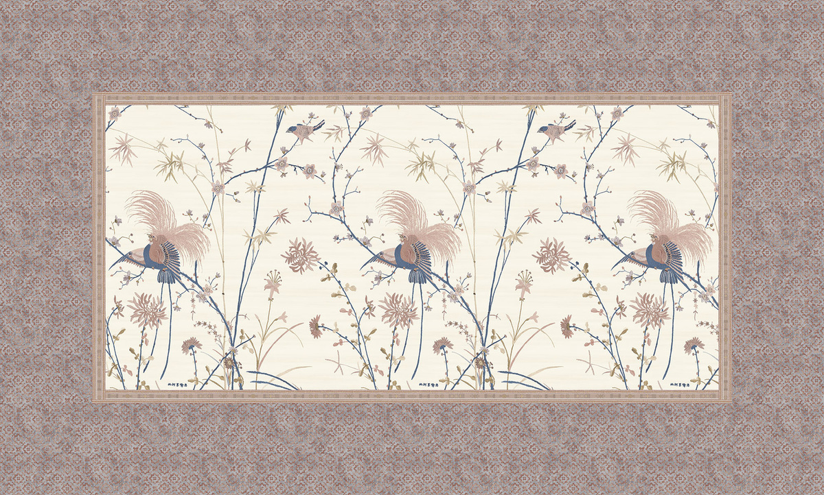 Bassetti Tischdecke Twill FONG in Creme mit floralem Muster aus Baumwolle - Bild 1