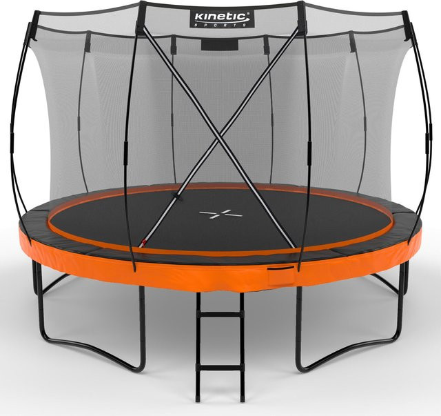 KINETIC SPORTS Ultimate Pro Trampolin Outdoor Kürbis-Design Sunset Orange Ø 366 cm - Bild 1