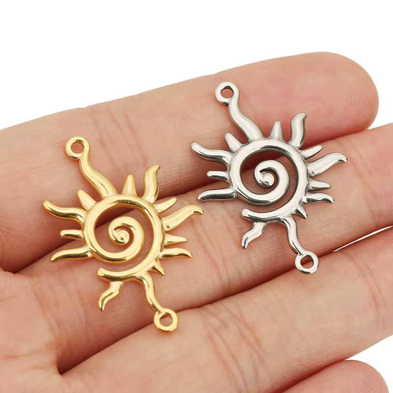 Semorilry Charms Flamme Sonne, Edelstahl, Unisex - Bild 2