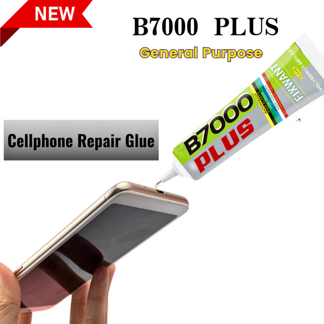 FIXWANT B7000 Plus Handy-Bildschirm-Reparaturkleber, universeller Glas-Kunststoff-DIY-Kleber in Transparent mit Präzisionsapplikator - Bild 1