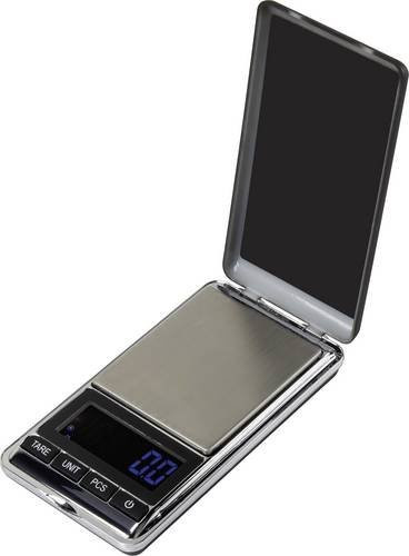 Basetech Taschenwaage SJS-60007 in Silber mit 500g Wägebereich und 0,1g Ablesbarkeit - Bild 1