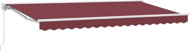 vidaXL Einziehbare Markise aus Polyester in Bordeauxrot, B/H: 400 x 200 cm - Bild 1