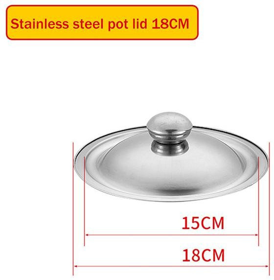Binchi Outdoor Product Hitzebeständiger runder Glasdeckel mit Edelstahlrand und Griff in Silber, Durchmesser: 18 cm - Bild 1