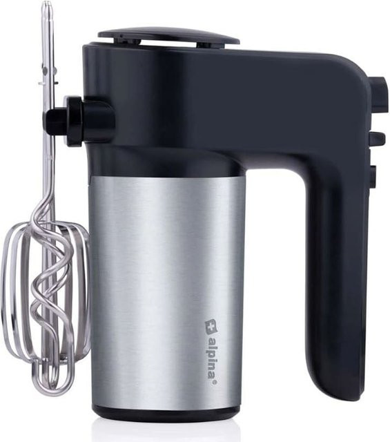 Alpina Handmixer aus Edelstahl in Schwarz-Silber mit 400 Watt - Bild 4