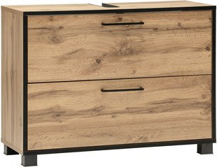 Schildmeyer Waschbeckenunterschrank Max in Eiche Braun im Landhausstil, B/H/T: 80,2 x 60,7 x 33 cm - Bild 1