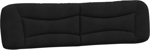 vidaXL Kopfteil-Kissen Hvar in Schwarz mit Wellen-Design aus Stoff, Breite: 200 cm, Tiefe: 15 cm, Höhe: 48 cm - Bild 1
