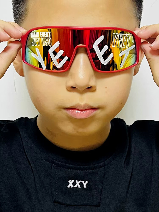 Jey Uso Sport-Sonnenbrille Kinder, grün, Vollrand, Kunststoff - Bild 2
