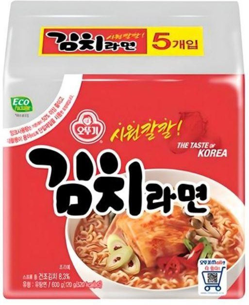 Ottogi Kimchi Ramen 5 x 120 g - Bild 1