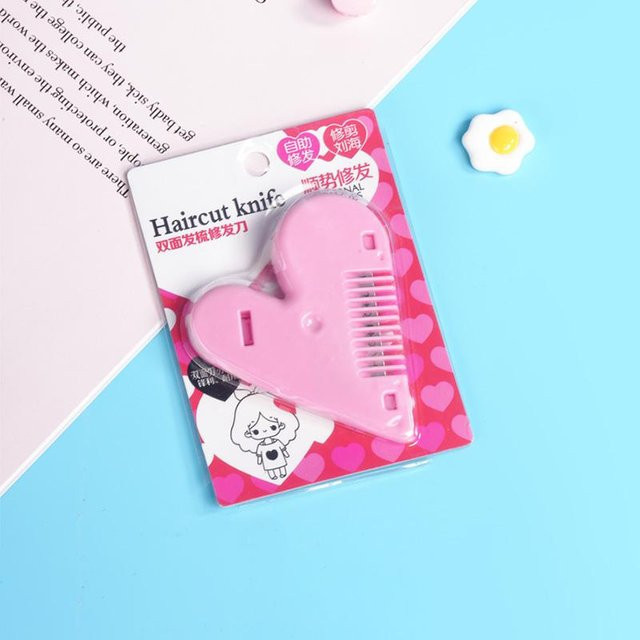 Haarschneidekamm Set mit Rasierklingen, pink, Kinder - Bild 1