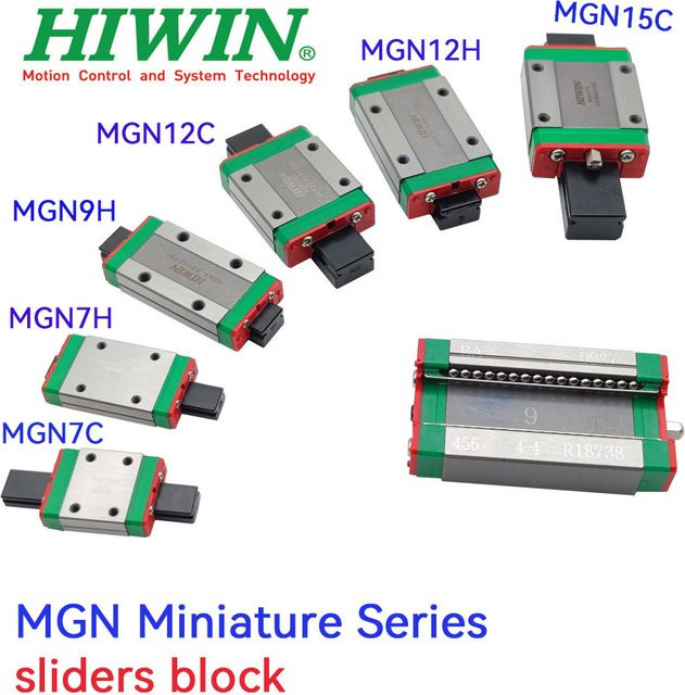 HIWIN Original Miniatur Linearführungsschiene Gleitblock in Silber MGN5C MGN7C MGN7H MGN9C MGN9H MGN12C MGN12H MGN15C MGN15H - Bild 1