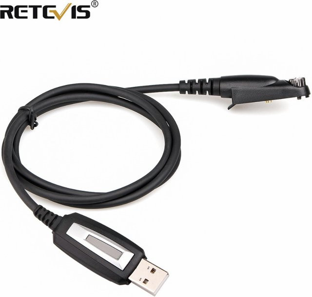 RETEVIS Mehrpoliges USB-Programmierkabel in Schwarz für Ailunce HD1, Retevis RT29, NR630, RT48 und RT648 Walkie Talkies, kompatibel mit Windows XP/7/8/10 - Bild 1