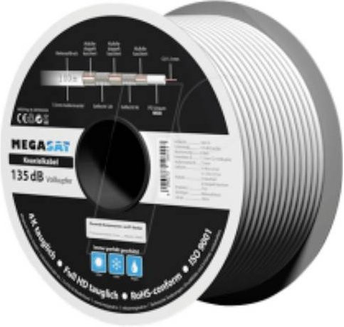 Megasat Koaxialkabel Weiß 100 m - Bild 1