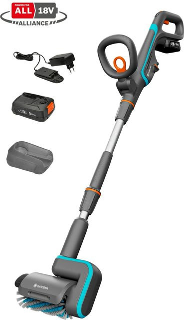 Gardena AquaBrush Patio Akku-Multi-Reiniger 18V Power For All Alliance in Grau/Türkis - Bild 1