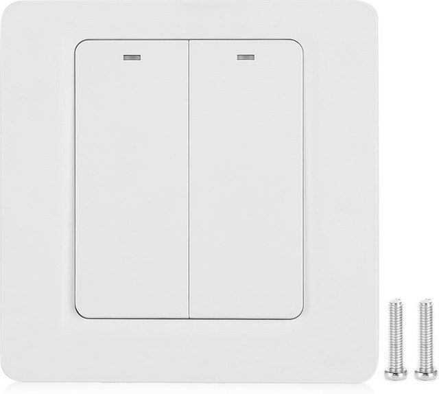 Neoglint 2-Wege Wandschalterpanel Tuya Zigbee in Weiß mit Unterstützung für Alexa und Google Assistant - Bild 1