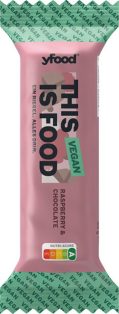 yfood Müsliriegel Raspberry & Chocolate vegan 60 g - Bild 1