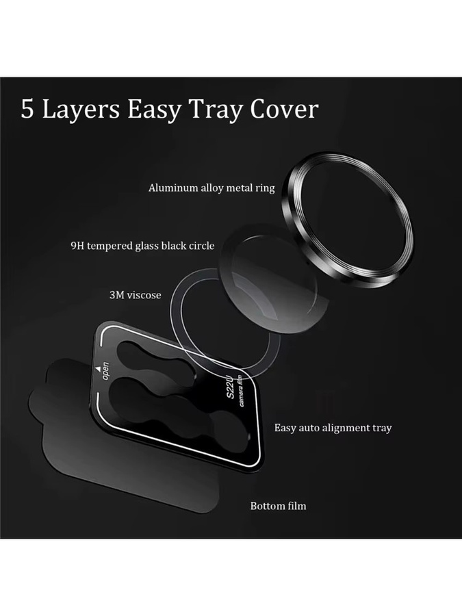 Samsung Kamera-Schutzfolie aus Aluminiumlegierung und gehärtetem Glas für Galaxy S25 Ultra und S26 Ultra in Silber - Bild 4