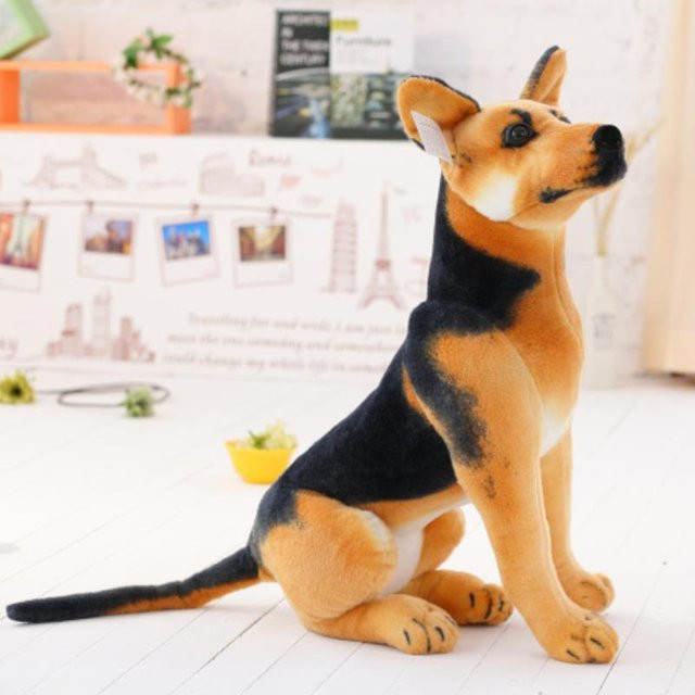 Wucifang Bags Deutscher Schäferhund, Plüschtier, 40cm, Braun - Bild 1