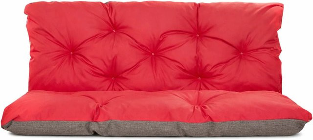 Setgarden Enkel Palettenkissen Set aus Sitzkissen und Rückenkissen, Rot, B/T/H: 120 x 80 x 50 cm - Bild 1