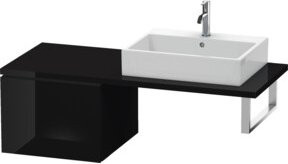 Duravit L-Cube Unterschrank für Konsole, Farbe: Weiß Hochglanz, B: 52 cm, T: 54,7 cm, H: 40 cm, 1 Auszug - Bild 1