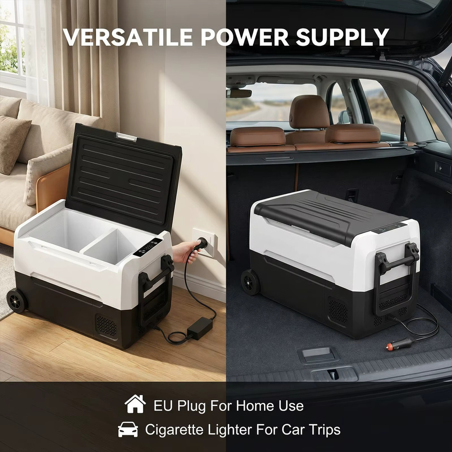 Podofo Auto-Kühlschrank mit Bluetooth und dualer Temperaturregelung, Weiß - Bild 2
