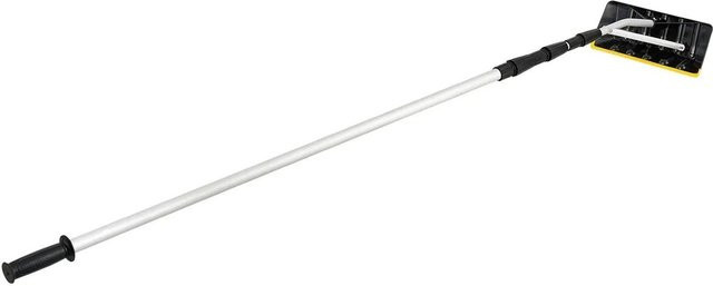 Costway Dachschneeräumer mit Kantenschutz aus Aluminium in Silber und Schwarz, Teleskoplänge: 201-630 cm - Bild 1