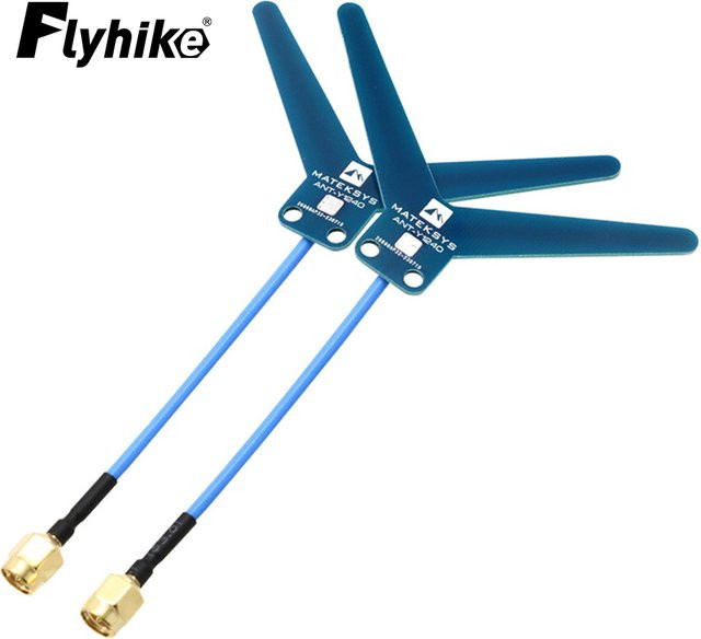 Matek Systeme ANT-Y1240 FPV Dipolantennen Set 1,2 GHz und 1,3 GHz mit 3dBi für RC Drohnen und Flugzeuge in Blau - Bild 1