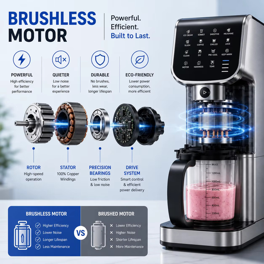 LINKChef IcyTreat Eismaschine in Silber mit 1,5 l Fassungsvermögen für Slush, Gelato, Sorbet und Milchshakes - Bild 4