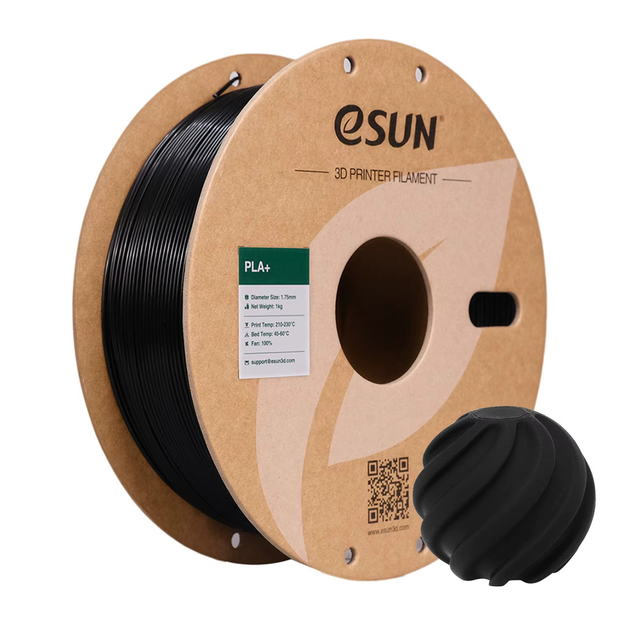 eSUN PLA+ 3D-Druckfilament 1,75 mm, 1 kg, Blau und Schwarz - Bild 1