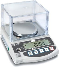 Kern Präzisionswaage EW 620-3NM+C in Weiß, Wägebereich 620 g, Ablesbarkeit 0,001 g, kalibriert - Bild 1