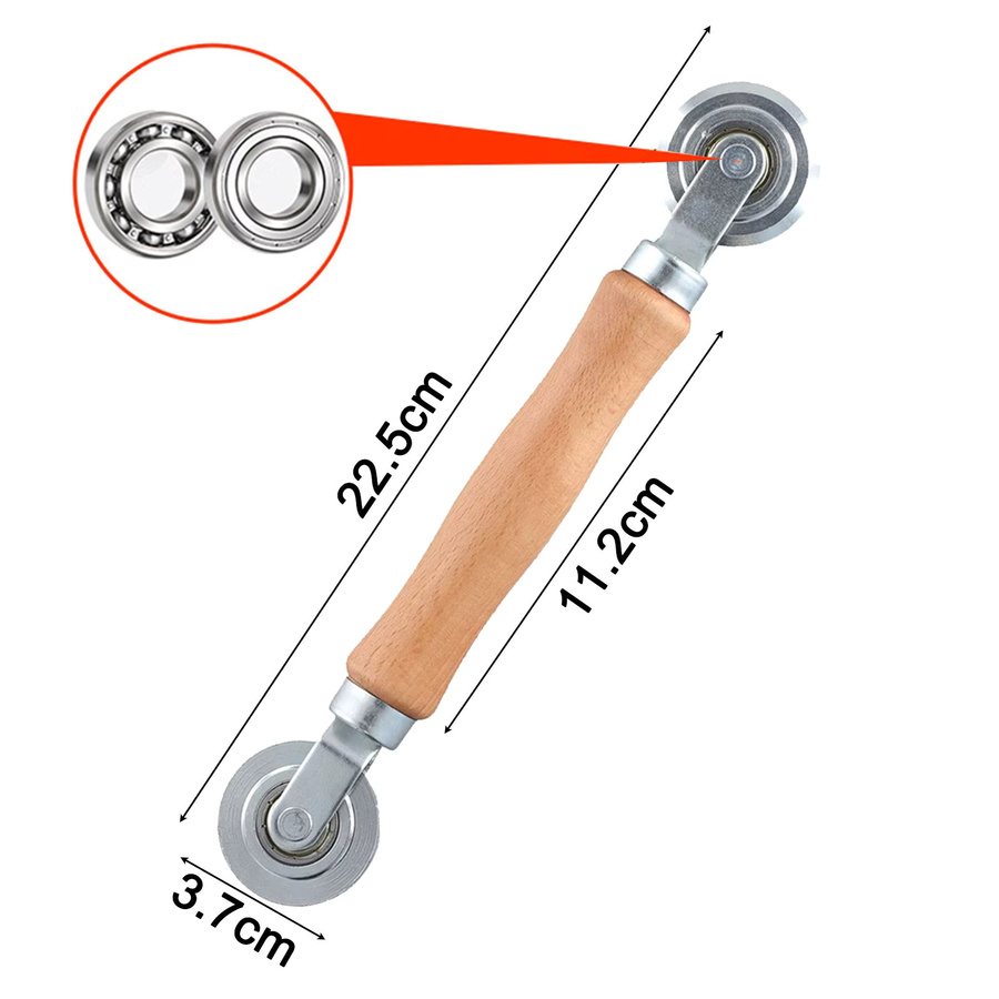 VIBRATITE Rollierwerkzeug für Fliegengitter und Fenster mit Gummi-Rollrad, Breite: 22,5 cm - Bild 3