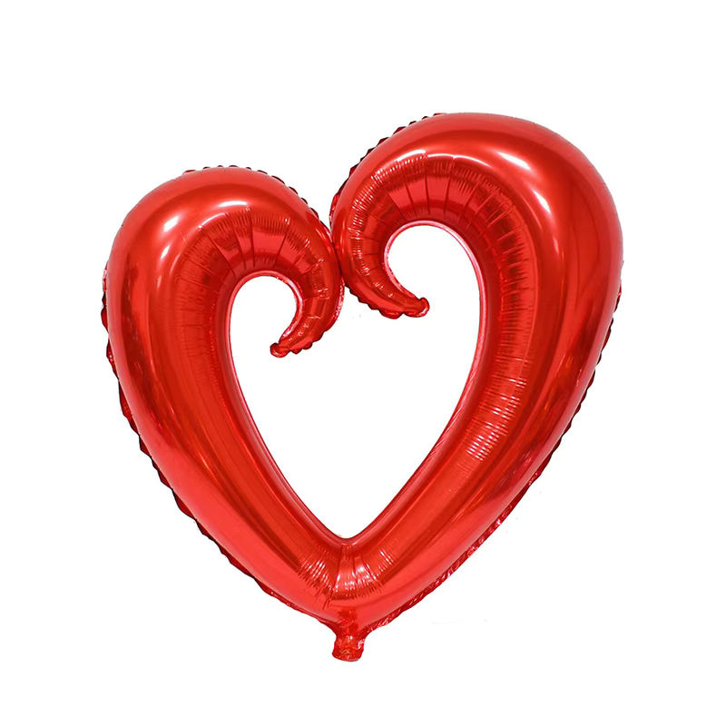 EACH PARTY Herz Folienballons für Valentinstag und Hochzeit, Silber und Mehrfarbig, Durchmesser: 101,6 cm - Bild 2