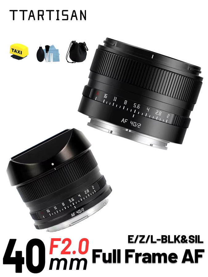 TTArtisan 40mm F2 Vollformat Autofokus AF Objektiv für Sony E Anschluss, Schwarz - Bild 3