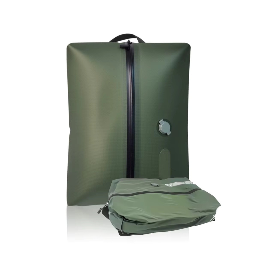 SOYAVISION Reise-Vakuumbeutel für Kleidung in Grün, wiederverwendbare platzsparende Kompressionsbeutel für Koffer und Rucksack - Bild 3