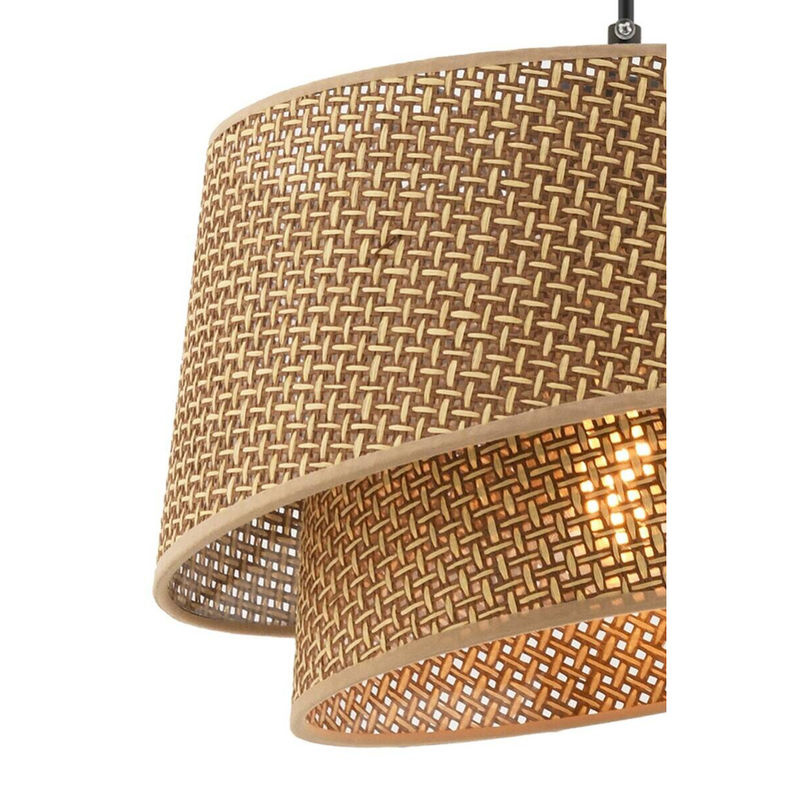 Opviq Pendelleuchte Barette in Beige aus Metall und Stoff mit E27 Fassung, B/T/H: 32 x 32 x 65 cm - Bild 4