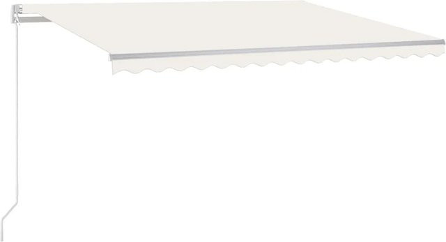 Manuelle Markise von furnicato in Creme mit Polyesterbezug und Aluminiumgestell, B: 450 cm, H: 300 cm - Bild 1