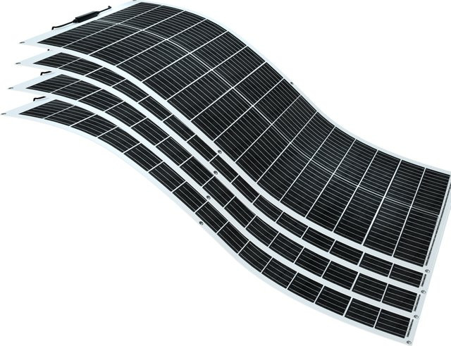 xinpuguang Flexibles Solarpanel 100W, IP68 Wasserdicht, Farbe: Schwarz - Bild 1