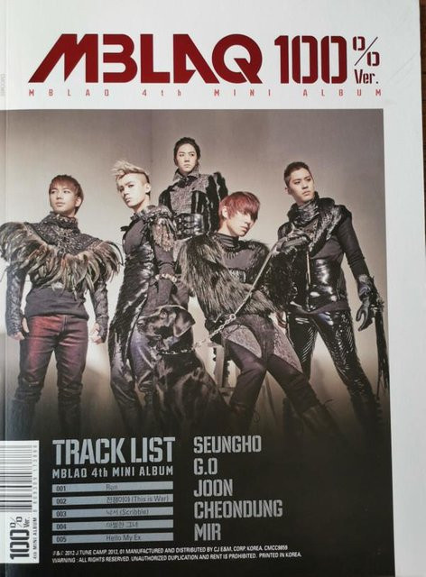 100% Ver - 4. Mini-Album von MBLAQ, CD - Bild 1
